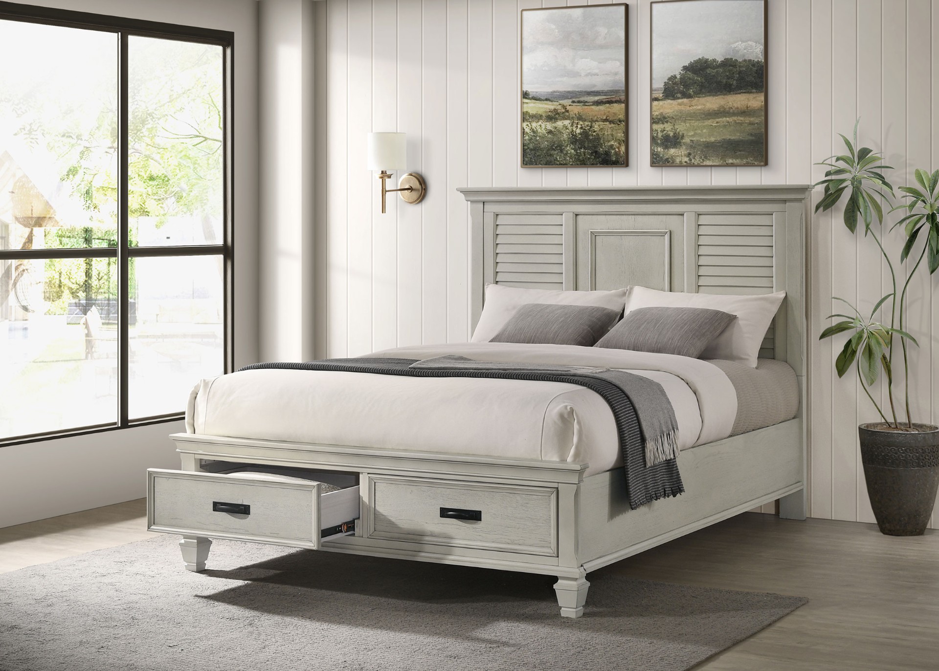 Franco Wood Panel Storage Bed