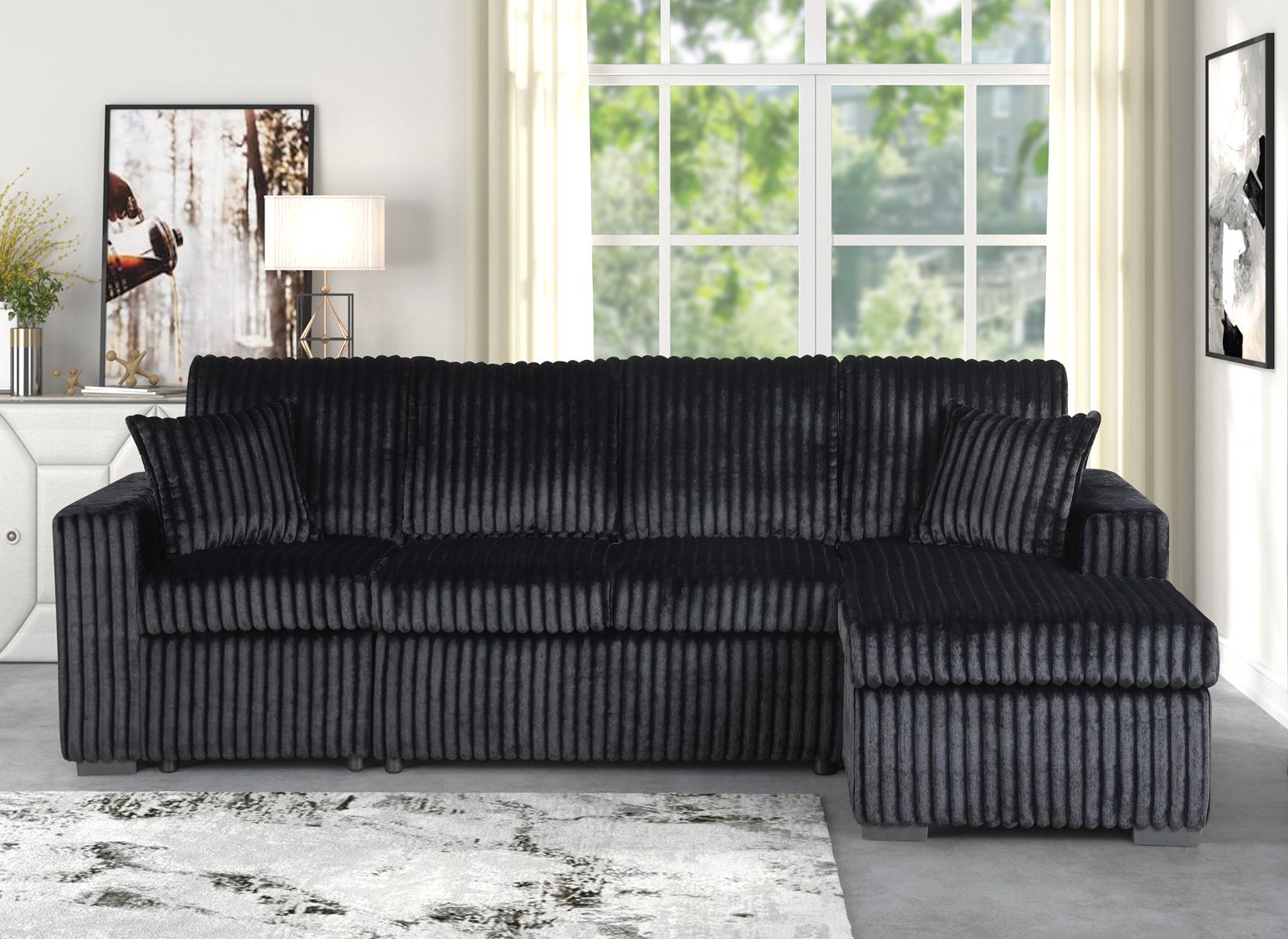 Caspian Black Sectional
