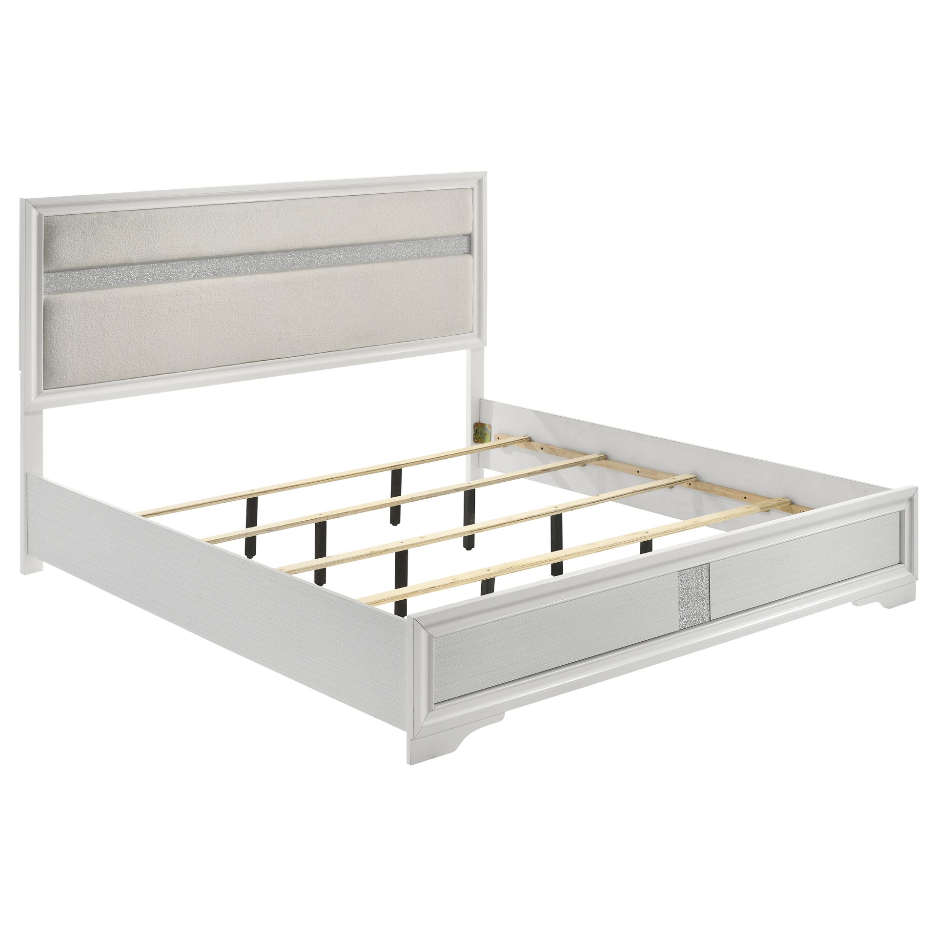 White LED King Bed
