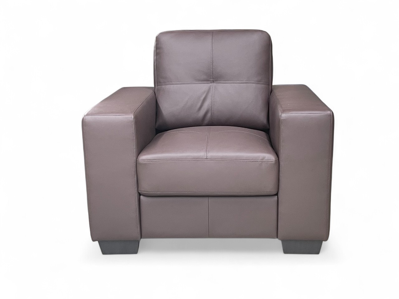 Brown Leather Accent Chair
